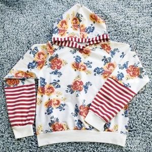 small floral striped pullover